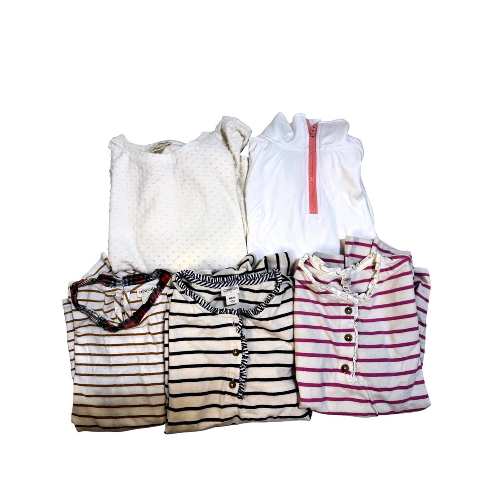 Crewcuts Tops Lot of 5 Size 8/9 | Stripes, Ruffle Tees & Quarter Zip J.Crew Kids
